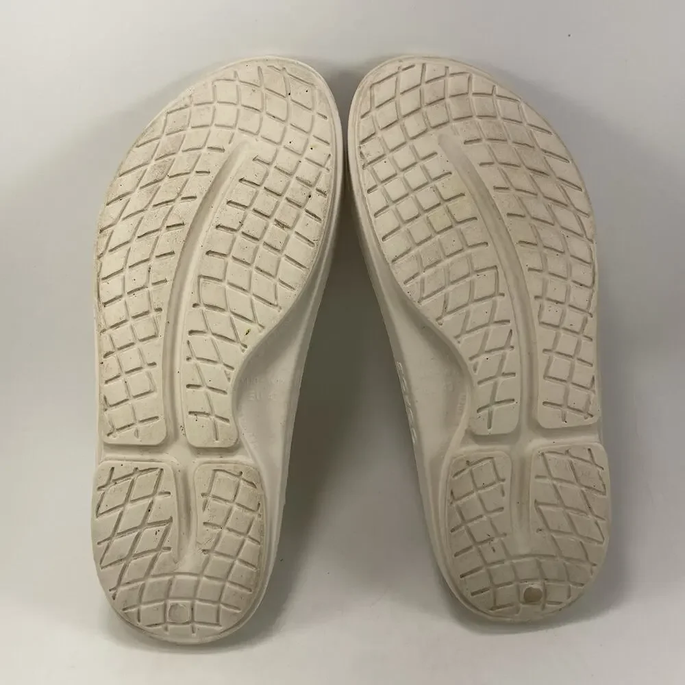 Oofos OOahh Slide Sandals Mens Size 10 Off White Comfort Recovery, Womens 12